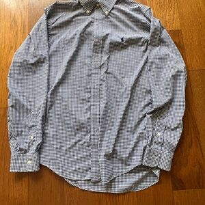 Ralph Lauren Blue and White Checkered Shirt